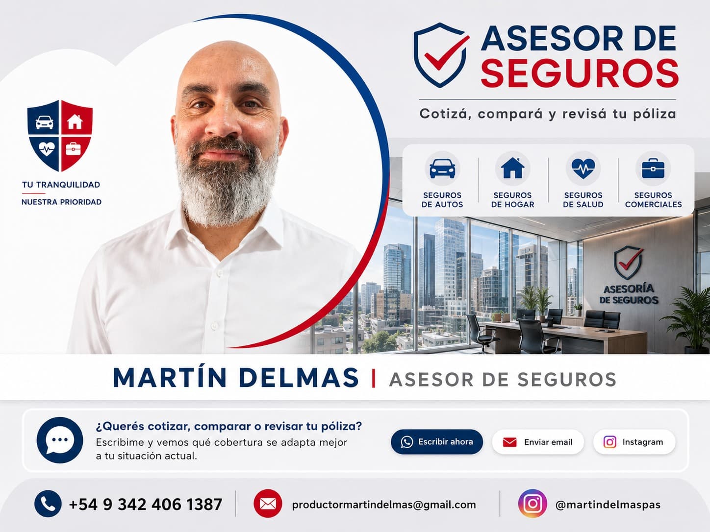 Presentación de Martín Delmás, asesor de seguros